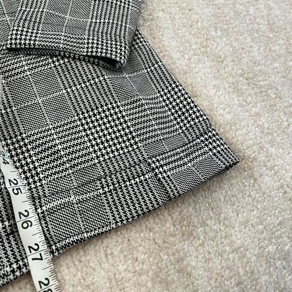 NWT H&M Glen Plaid Blazer Jacket 4 Knit Unlined Long - Picture 5 of 8